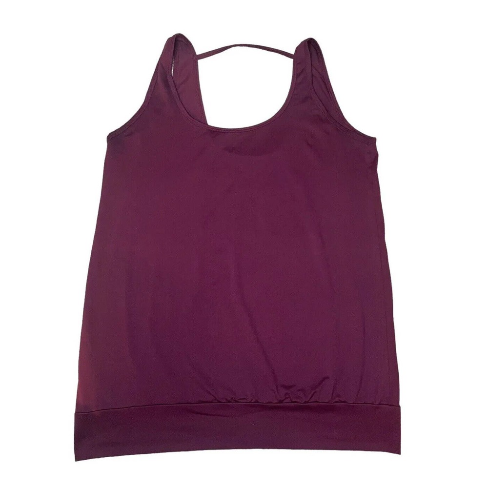Champion Plum Purple Sleevless Workout Scoop Neck Tank Shirt Womens Size X-Large